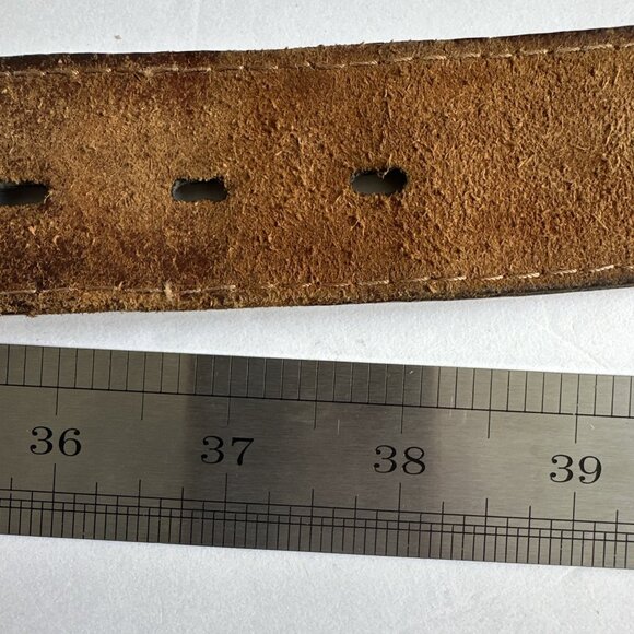 ARIAT Women's Brown Leather Belt Silver Rhinestone Fillagree Buckle Size M READ‎ - Picture 11 of 11